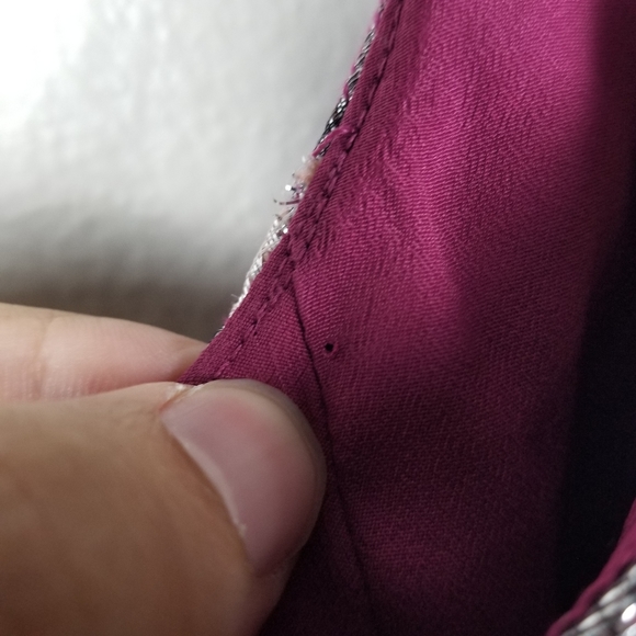 J. Crew Collection Metallic Purple Pink Silver Floral Racerback Vest Top Size 4 - Picture 10 of 12